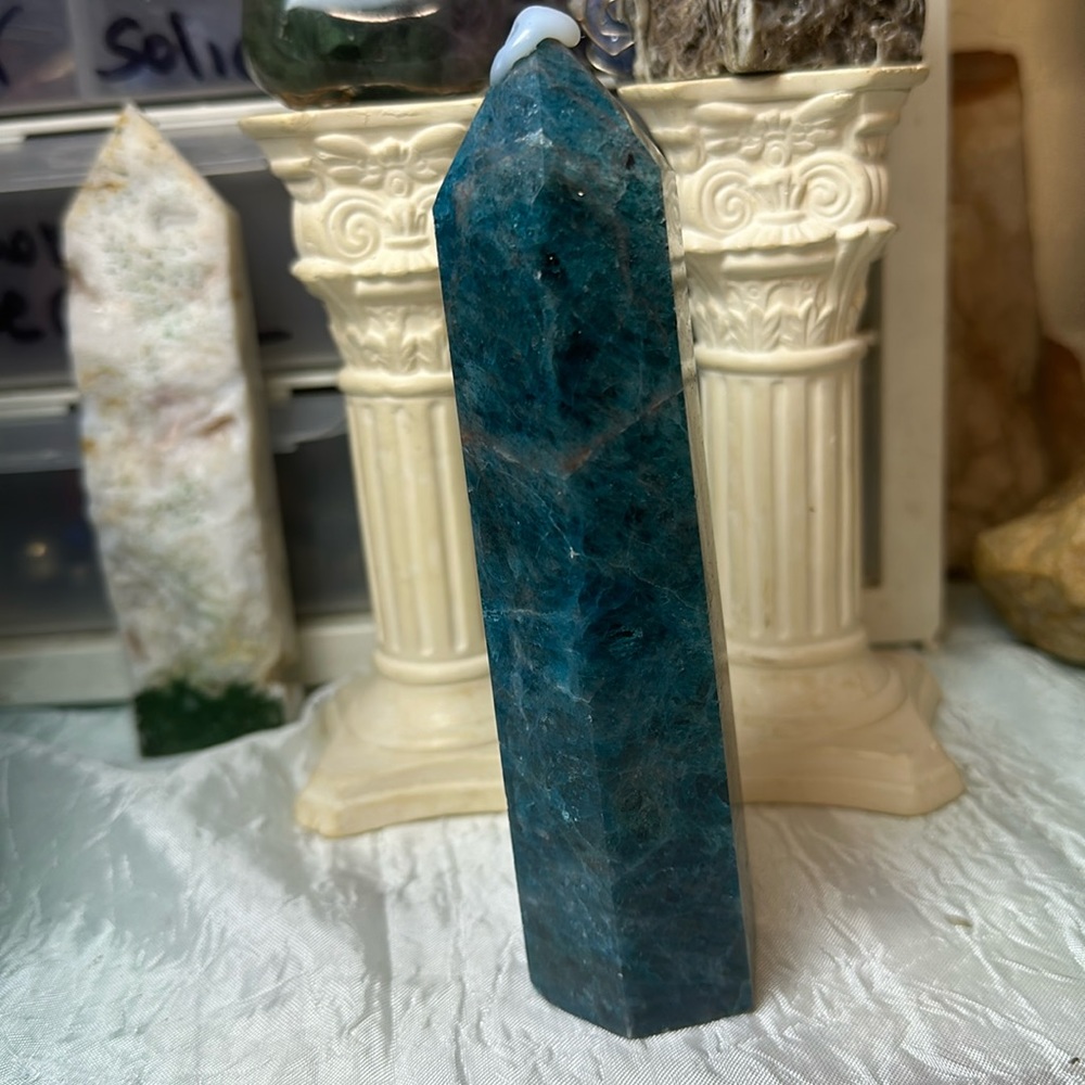 Tall Appetite Tower 6" Crystal, stone home decor